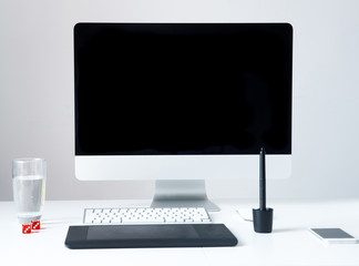 Personal computer on the table in office
