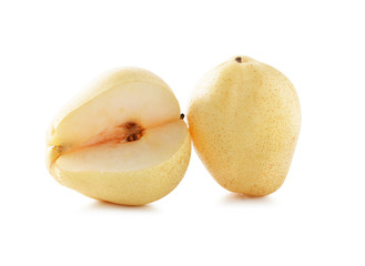 fresh pear isolated on white background
