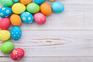 Easter eggs. Holiday background