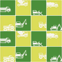 Seamless background with machines