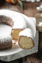 Ring-shaped cake donut