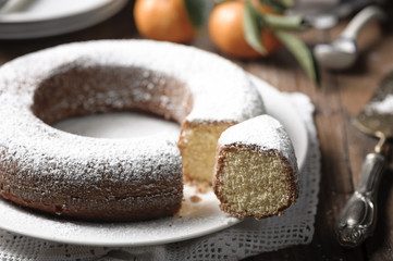 Ring-shaped cake donut