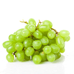 bunch of ripe and juicy green grapes