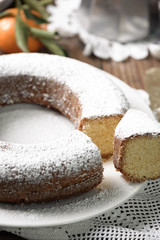 Fototapeta na wymiar Ring-shaped cake donut