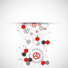 Obraz premium Abstract geometry technology background.