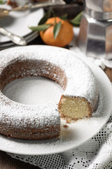 Ring-shaped cake donut