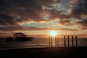 Fototapeta na wymiar Brighton pier at sunset