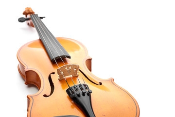 Naklejka premium violin on white background