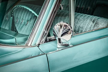 Fotobehang Retro styled detail of a vintage car © Martin Bergsma