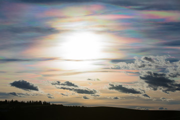 Obraz premium Naturphänomen Perlmuttwolken