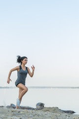 Fototapeta na wymiar Lady running