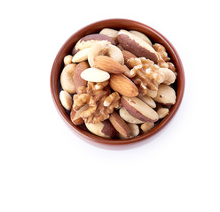 Mix nuts  on white background
