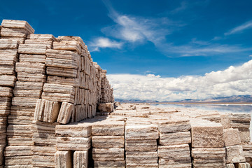 Salz und Lithium Abbau, Salinas Grandes, Salta Jujuy, Argentinien