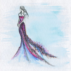 Woman fashion drawing