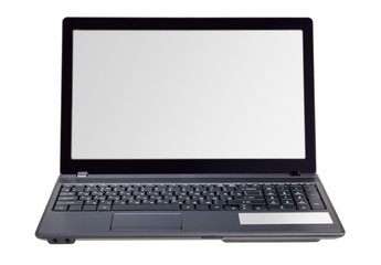 Electronic collection - Modern laptop isolated on white backgrou