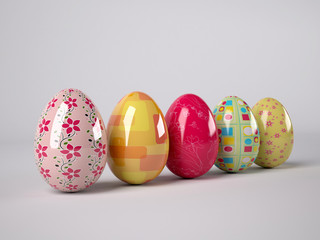 background with colored Easter Eggs
