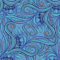 Ethnic abstract ornamental hand-drawn background.