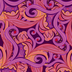Ethnic abstract ornamental hand-drawn background.