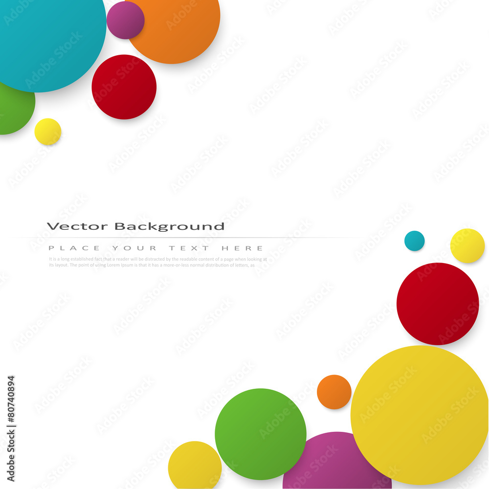 Poster abstract vector background with color circles