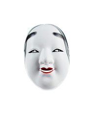 Japanese mask isolated over white background