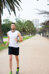 man doing running in the park