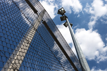 Fence, wire, tall, sky