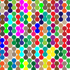 Seamless pattern with colored figures