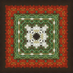 Seamless Floral Pattern, Oil Painting