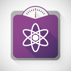 Weight scale with an atom