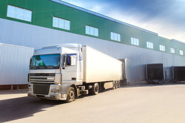 truck, warehouse