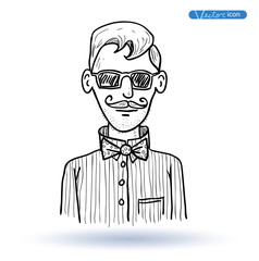 hipster style, hand drawn illustration.