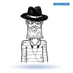 hipster style, hand drawn illustration.
