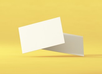 Visitenkarte Vorlage fliegend gelb