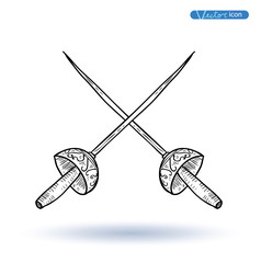 Pirates sign blade, vector illustration.
