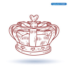 crown, vector  hand drawn vector.