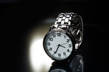 elegant watch with a metal bracelet