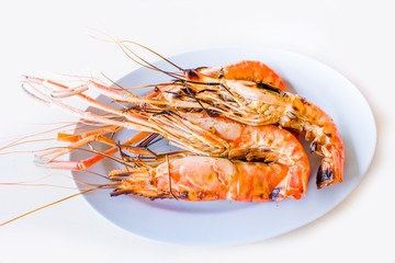 grilled prawns, samui thailand