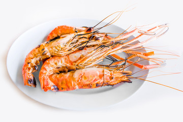grilled prawns, samui thailand