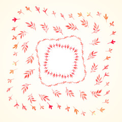 Set watercolor frame