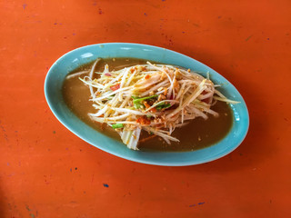 Somdum or Somtum is famous Thai dish