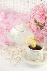 Feminine Tea Party With Roses