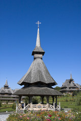 Fototapeta na wymiar Wooden Church in Maramures, Romania