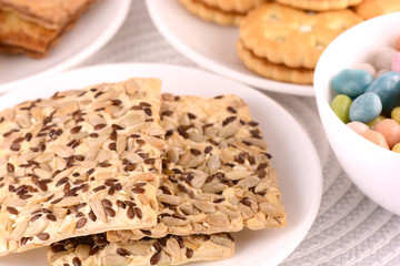 candies and sweet cake