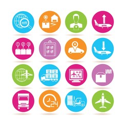 logistics and shipping icons