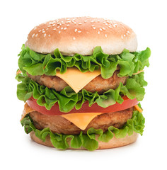 hamburger isolated on white background