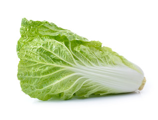 fresh chinese cabbage on a white background