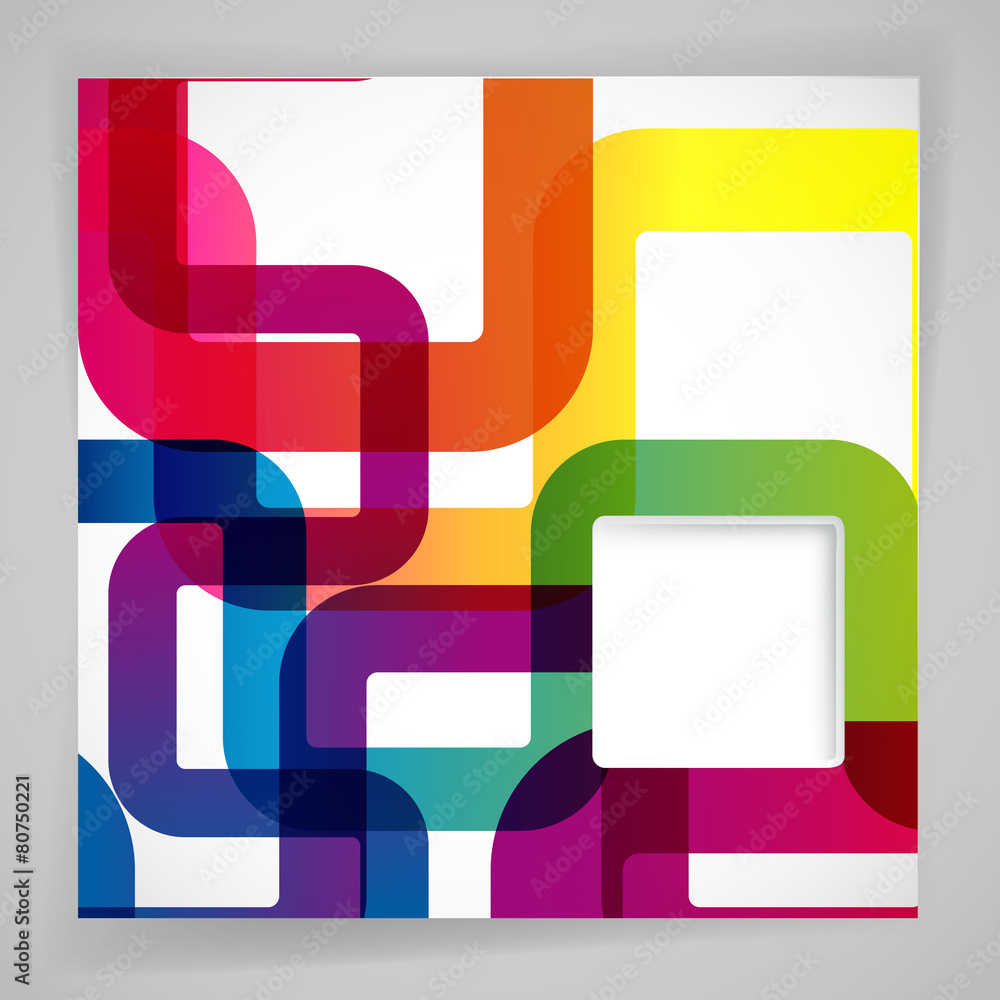 Aufkleber Abstract background with rounded design elements.