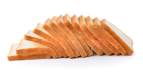 sliced bread isolated on white background