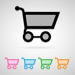 shopping cart icon great for any use. Vector EPS10.