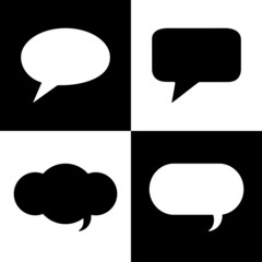 Speak bubble message icon great for any use. Vector EPS10.